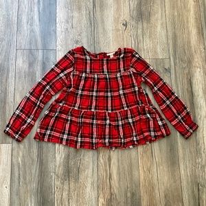 EUC Cat & Jack Girls Holiday Shirt